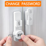 INIRET White 180 Degree Barn Door Lock,Mechanical Password Lock,Flip Latch with Combination,3 Digit Password Keyless,Protect Privacy,for Barn Door,Windows,Garden,Cabinets,Bathroom,and Sliding Door