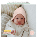 Finn + Emma - Organic Cotton Baby Hats - Soft and Gentle Baby Beanie - Newborn Cotton Hats for 0-6 Months - Newborn Caps - Crafted with Ethical Practices - Light Pink