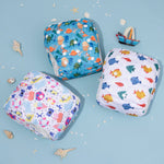 ALVABABY Large Cloth Swim Diaper 3pcs Baby/Toddler/Infant Snap Reusable Adjustable Swimming Diaper Baby Boy and Girl 3ZSWY29