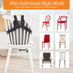 Portable Safety Seat Harness for Baby High Chair, Foldable Washable Cloth Harness Chair Ajustable Straps for Infant Feeding, Universal Baby Dining Desk Safety Harness for Travel, Home, Restaurant