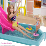 Barbie Dreamhouse (3.75-ft) 3-Story Dollhouse Playset with Pool & Slide, Party Room, Elevator, Puppy Play Area, Customizable Lights & Sounds, 75+ Pieces, Gift for 3 to 7 Year Olds (Amazon Exclusive)