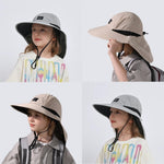 Outdoor Kids Sun Hat with Neck Flap UPF 50+ Qucik Dry Breathable Bucket Hats for Baby Boys Girls Safari Fishing Beach Hat Summer Adventure Light Grey Age 2-12 Years