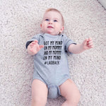 Loveternal Baby Girl Boy Clothes 6-9 Months Cute Outfits Romper Baby Stuff Mind on My Mommy Announcement Unisex Newborn Music Aunt Jumpsuit Short Sleeve Bodysuits Shower Gift