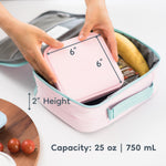 Good Bare Stainless Steel Sandwich Container for Kids & Adults, Plastic-Free Lunch Box with Silicone Lid, Leakproof Metal Snack Box, Dishwasher Safe, BPA-Free Food Storage Container, Sweet Pink