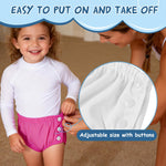 Durio Reusable Swim Diapers Washable Baby Swim Diaper Unisex Infant Toddler Swimming Diapers A Rose 2-3T