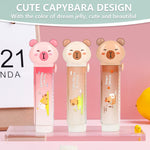 3Pcs Retractable Pencil Erasers, Cute Erasers,Kawaii Capybara Eraser,Suitable for School Home Office Supplies