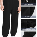 VOGRYE 3 Pack Boys Cotton Toddler Sweatpants Boys Joggers Pants with Pocket Drawstring for Kids 2T-6T