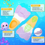Kids Swim Fins, Swimming Training Fins Short Youth Flippers Lap Swimming Pool Snorkeling for Girls Boys Beginner