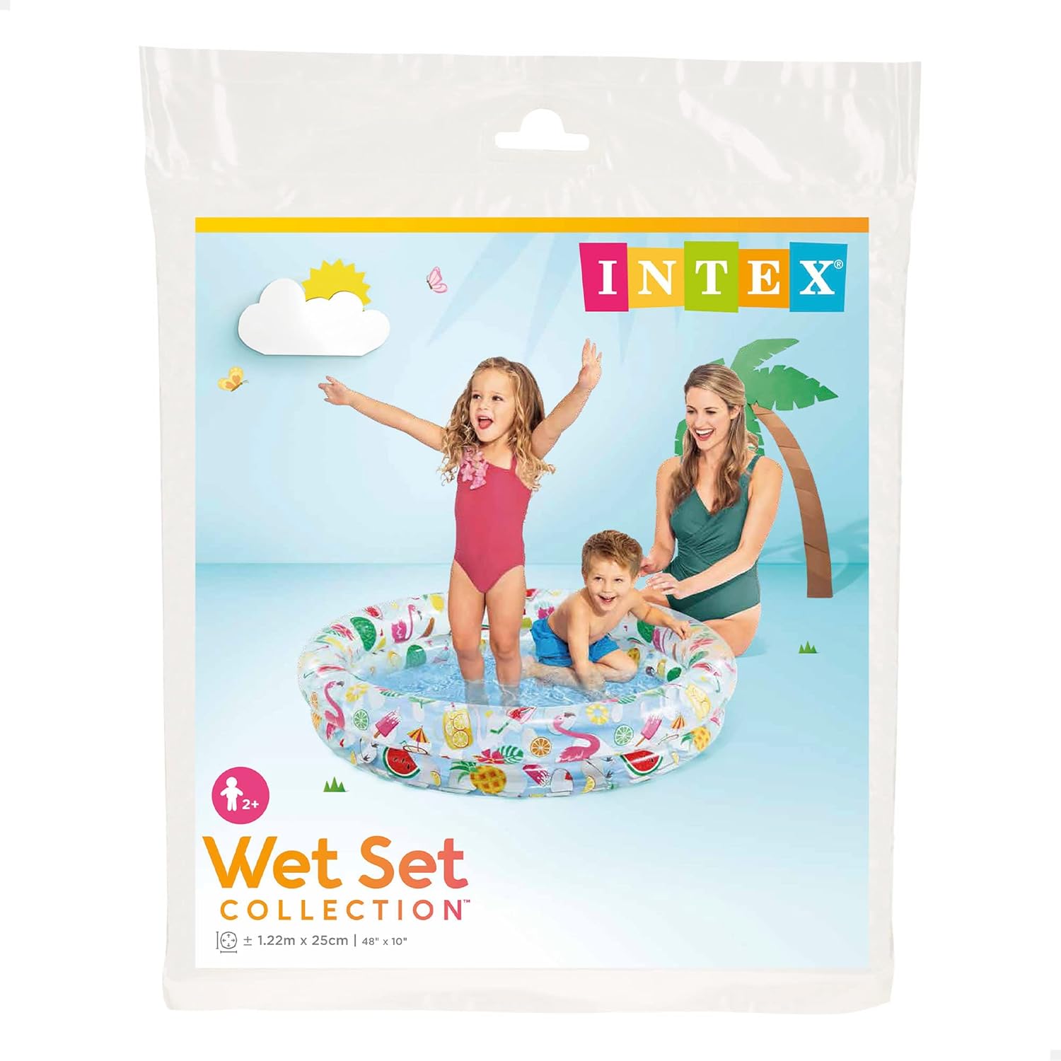Intex Inflatable Stars Kiddie 2 Ring Circles Swimming Pool (48" X 10") [Assorted Styles]