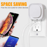 YUNLEX 2 Pack Plug in Dimmable Night Light, Square , Auto Dusk to Dawn Sensor, LED Wall Night Light, Soft Glow, Amber Night Light for Bathroom, Hallway, Stairs, Kitchen, Bedroom, Garage