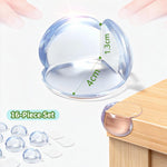 Extra Large Ultra Safe Baby Corner Protector Cover - 16 Piece Furniture Clear Corner Protector, Super Adhesive, Easy to Install Child Safe Set (Clear Round)