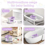 Baby Bath Seat for Babies 6 Months & up, Non-Slip Toddler Bath Seats for Babies Sitting Up, Safe Infant & Newborn Bathtub Chair with 4 Suction Cups & Soft Cushion for Shower,Lavender
