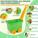 Kids Gardening Set, Outdoor Toys with Wheelbarrow and Kids Garden Tools, Toddler Gardening Set with Repotting mat, Gloves, Apron, Watering Can, Pretend Play Learning Toys for Kids Boys and Girls 3-8