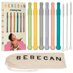 Bebecan Teething Sticks for Babies 36+ Months – Super Soft Silicone Teething Aids, Infant Oral Soothing Relief Back Molars, Multicolor 6-Pack