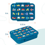 Wildkin Kids Bento Box - 4 Compartments, Airtight, Dishwasher Safe, Meal Prep for Kids - Jurassic Dinosaurs
