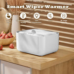 jjojcll Wipe Warmer,Baby Wipe Warmer Dispenser,Large Capacity Wipe Holder Box Container with Night Light,Adjustable Temperature Display,No Need Water and Sponge,Fast Heating (Off white)