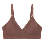 Motherhood Maternity Womens Seamless Wrap Triangle Nursing Bra, Mocha, X-Large