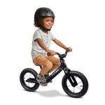 Radio Flyer Ultra Lite Balance Bike, Black, for Kids Ages 1.5-5, Pedal Free for Quick Learning, Lightweight Frame, Rubber Air Tires, Tool-Free Adjustable Seat, Footrest, Kid & Toddler Balance Bikes