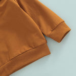 Thorn Tree Infant Baby Boys Pants Set Hooded Solid Sweatshirt Top Pocket Elastic Waist Pants 2Pcs Outfits Fall Winter Suit