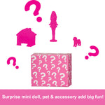 Barbie Mini BarbieLand Doll House Sets, Mini Dreamhouse with Surprise 1.5-inch Doll, Furniture & Accessories, Plus Elevator & Pool