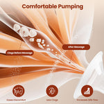 NCVI Electric Breast Pump, 2-in-1 Wearable & Bottle Breast Pump with Micro-Vibration Comfort, 4 Modes 9 Levels, 4400mAh Rechargeable Hands-Free Portable Pump for Home, Work & Travel