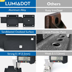 Lumiadot Flip Gate Latch Lock with Padlock Hole, 1Pack, 3.5mm Heavy Duty Aluminum Alloy Adjustable Door Latch for Sliding Swing Open Gates, Outdoor, Wooden Fence, Barn, Shed, Garage, Yard