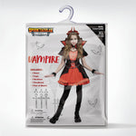 Spooktacular Creations Halloween Girls Vampire Costume, Red Dark Vampire Dress Costume for Girls Halloween Dress up, Role-Playing and Parties