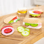 Melissa & Doug Felt Food Sandwich Play Food Set (33 pcs), Orange, 1 Count