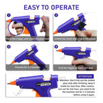 Hot Glue Gun Kit: Mini Hot Glue Guns Kit with 20 Sticks Melt Glue Gun Craft for Kids School DIY Arts Home Quick Repairs (2 Pack)