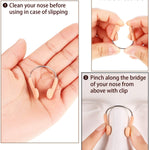 Swimming Nose Clip 12 Packs Beige Swim Nose Plugs Competition Protector with Waterproof Silica Gel 6 Adult Models 6 Children Models(12 Pieces)