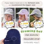 FURTALK Baby Sun Hat UPF 50+ UV Ray Sun Protection Cotton Toddler Hats for Boys Girls Navy