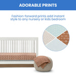 Delta Children 100% Cotton Muslin Baby Receiving Blankets for Girls and Boys – 47x47 Inches (Pack of 4), Neutral Boho