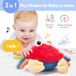 hahaland Baby Toys 12-18 Months - Upgraded Musical Dancing Walking Moving Bouncing Crab Tummy Time Sensory Infant Toys for 6-12 Months Interactive Infant Learning Toys Boy Girl Easter Birthday Gifts