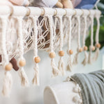 Crane Baby Macrame Hanging Storage Bin for Nursery Boho Baby DéCor Organizer Sturdy and Stylish Bohemian Macrame Nursery Decor