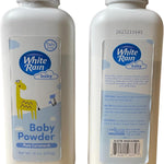 White Rain Baby Powder for Sensitive Skin Pure Cornstarch BPA Paraben and Talc Free with Vitamin E (2-10oz Bottles)