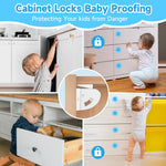 10 Pack Magnetic Cabinet Locks for Child Safety, Drawer Locks Baby Proofing, Magnetic Door Safety Locks for Cabinets and Drawers, Easy Installation No Tools Required (10 Pack and 2 Keys)