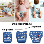 ALVABABY Baby Cloth Diapers 6 Pack with 12 Inserts Cloth Diaper Covers Adjustable Washable Reusable for Baby Girls and Boys 6DM133A