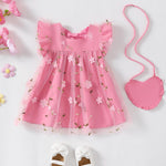 Baby Girl Outfit 18 24 Months Girl Clothes Spring Fairy Going Out Boho Dresses for Kid Casual Toddler Clothes Ruffle Sleeveless Cute Tulle Party Dress Pink