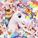 Jumbo Floor Puzzle for Kids,48 Piece Unicorn Large Jigsaw Puzzles,Cute Puzzle for Toddler Ages 3-5,Fun Educational Toy Easter Gift for Boys & Girls Ages 4-8