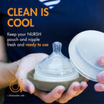 Boon Nursh Baby Bottle Gift Set - Baby Feeding Essentials for New Moms - Includes 4 Oz and 8 Oz Baby Bottles, Storage Lids, Fast Flow Nipples, Storage Buns, Straw Lid, and Mod Baby Bottle Brush Set