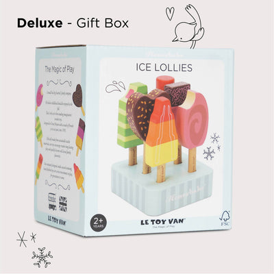 Le Toy Van Honeybake Collection Ice Lollies Set Premium Wooden Toys for Kids Ages 3 Years & Up (TV284)