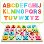 Wooden Puzzles for Toddlers, ABC Alphabet Puzzle, Learning Toys, Preschool Learning Activities, Preschool Educational Toddler Puzzle for Gift Set