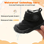 FEETCITY Baby Snow Boots Infant Winter Shoes Boys Girls Toddler Cozy Fleece Ankle Booties Warm Socks Shoes