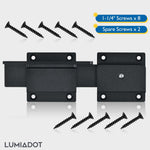 Lumiadot Flip Gate Latch Lock with Padlock Hole, 1Pack, 3.5mm Heavy Duty Aluminum Alloy Adjustable Door Latch for Sliding Swing Open Gates, Outdoor, Wooden Fence, Barn, Shed, Garage, Yard