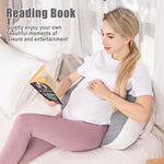 Chilling Home Pregnancy Pillow, Maternity Pillow for Pregnant Women, Pregnancy Pillows for Sleeping Portable, Pregnancy Wedge Pillow, Body Pillow Support for Back, Belly, Waist, Blue