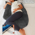 Pregnancy Pillows for Sleeping, Detachable and Adjustable with Pillow Cover, Maternity Body Pillow for Adults, Support for Back, Legs, Belly, HIPS and Pregnancy Must Haves Grey