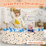AirSwim Ball Pits for Toddlers, 47" x 12" Foldable Kiddie Pool Dog Ball Pits Collapsible Baby Pool Dog Swimming Pool Portable Sandbox Kid Pool Indoor and Outdoor Game Without Balls