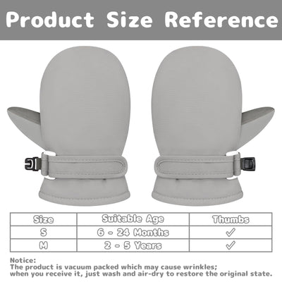 Olreco Toddler Snow Gloves Baby Mittens 6-12 Months Toddler Gloves Waterproof Toddlers Mittens 18-24 Months Baby Winter Mitten