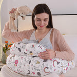 BATTOP Nursing Pillow for Breastfeeding with Removable Covers, PlusSize Breastfeeding Pillows for Mom, Bottle Feeding Pillow, Extra Pillow on Top for More Support for Mom