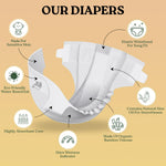 EcoHugs Organic Bamboo Diapers Size 1 | Ultra-Soft Disposable Baby Diapers | Hypoallergenic and Super Absorbent | Unscented and Totally Chlorine Free | Pack of 30
